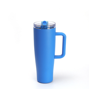 Wholesale Custom Stainless Steel Tumbler with Handle <b>Straw</b> <b>Lid</b> Double Wall Vacuum Insulated Large Travel <b>Cup</b> - Product Image 2