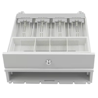 Laci Kasir Persegi 330mm untuk Toko Retail, Baki Uang 4 Slot Uang Kertas 4 Slot Koin, Tahan Lama, Murah, Custom Pabrik