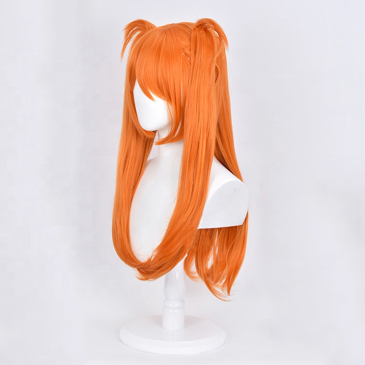 アスカ・ラングレー・ソリューウィッグ コスプレ 65cm ロング オレンジ