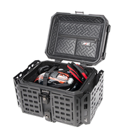 SLKE 45L Coffre arrière de moto blindé portable multifonctionnel en alliage d'aluminium imperméable et durable pour