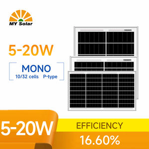 5w 10w 20w ソーラーパネルモジュール 太陽光パネル ミニソーラーパネル 太陽光発電システム用 - Product Image 1