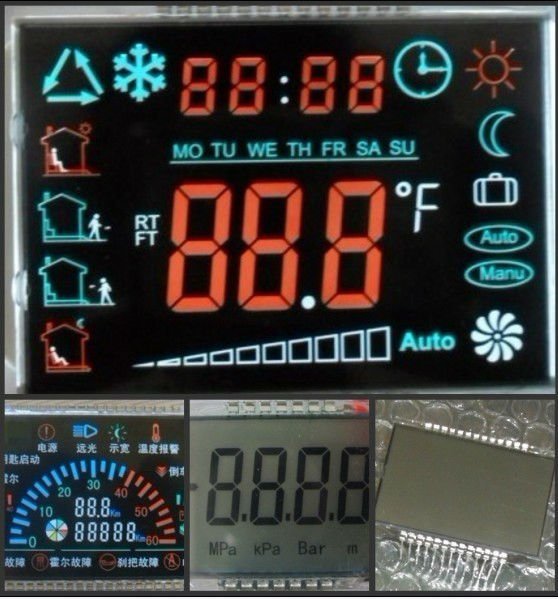 7 Segment LCD Display Module HTN STN Digital Segment LCD Screen for Meters