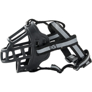 제조 도매 강한 실리콘 반사 조절 총구 물린 증거 총구 바구니 애완 동물 개 입 커버 마스크 - Product Image 1