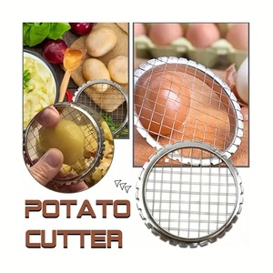 Stainless Steel Egg Slicer Manual <b>Vegetable</b> <b>Cutter</b> Potato Onion Shredder Compact Kitchen Tool - Product Image 3