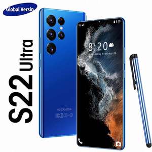 Miễn phí vận chuyển cho 5g điện thoại thông minh S22 + siêu 6.7 inch toàn màn hình Android điện thoại di động với khuôn mặt ID gốc mở khóa điện thoại di động - Product Image 2
