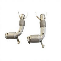 Vortex 304 Acier Inoxydable 1,5 mm Downpipe Catalyseur Haute Performance à Ajustement Direct Universel Poli Miroir Garantie 24 Mois F40