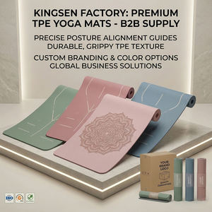 Tapete de <span class=keywords><strong>Yoga</strong></span> de PU de 6 mm, Resistente a Desgarros, 183 cm, Engrosado, Absorción de Impactos, Antideslizante, Insonorizado, Ecológico, con Línea de Guía de Postura, para el Hogar - Product Image 1