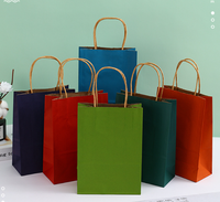 Sac d'épicerie personnalisable à fond carré en matériau recyclé brun, imprimé à l'écran, écologique et très vendu, pour emballage cadeau