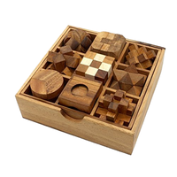 Ensemble de 9 Puzzle en bois à assembler Jouets éducatifs et cartoon DIY Cartoon Toy Boxes for Children