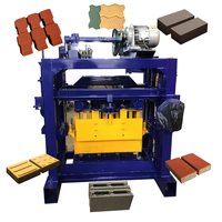 Machine à Briques Semi-Automatique QT4-40 pour Blocs de Béton, Machine Manuelle de Fabrication de Briques Creuses Autobloquantes