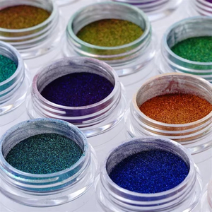 Poudre chromée pour ongles, effet de changement de couleur, paillettes caméléon, pour la décoration de la manucure, pigment métallique miroir irisé - Product Image 4