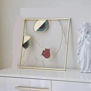 Transfrontalier européen fer Art beauté personnalisé tenture murale Simple maison Art décoration murale Tv canapé entrée abstraite Figure décoration - Product Image 5