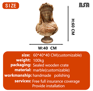 Statue de <span class=keywords><strong>buste</strong></span> <span class=keywords><strong>en</strong></span> <span class=keywords><strong>marbre</strong></span> féminin sculpté à la main Bustes <span class=keywords><strong>en</strong></span> <span class=keywords><strong>marbre</strong></span> de jeune fille voilés <span class=keywords><strong>Buste</strong></span> de sculpture <span class=keywords><strong>en</strong></span> <span class=keywords><strong>marbre</strong></span> pour la décoration de manoir - Product Image 2