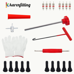 Kit de Servicio de Válvulas de Neumáticos de Alta Calidad, Herramienta de Extracción e Instalación de Núcleos de Válvula con Gancho en T para Reparación Rápida - Product Image 2