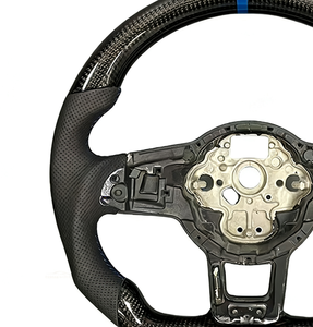 Volante Deportivo Personalizado CARBON WORLD de Aluminio y Cuero PVC para <span class=keywords><strong>Volkswagen</strong></span> <span class=keywords><strong>Golf</strong></span> 7 GTI <span class=keywords><strong>R</strong></span> MK7 JETTA - Product Image 6