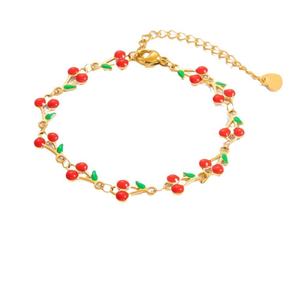 Bracelet et chaîne de cheville en or véritable 18 carats, style INS européen et américain, en acier inoxydable, maillons de chaîne DIY tendance - Product Image 5