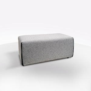 BANCO Acolchado 98x42x45 cm en Tela Gris Claro - Product Image 1