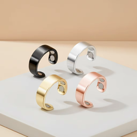 Cincin Terapi Magnetik Stainless Steel Grosir, Dapat Disesuaikan, Ringan, Anti Mendengkur, Perhiasan Hadiah untuk Pria Wanita