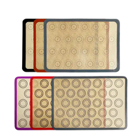 Outils de cuisson LOGO personnalisé Doublures de macaron Accessoires de cuisine en silicone antiadhésifs Plaque à gâteau Plaque de four/Ustensiles de cuisson pour biscuits DIY