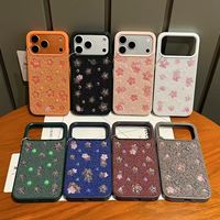 Coque de téléphone de luxe pour iPhone avec design de fleurs 3D DIY, adorable coque rose pour mobiles