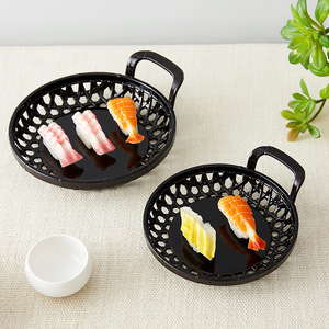 Double-sword handheld tempura <b>container</b>, <b>bamboo</b> cage design, creative <b>bamboo</b>-inspired minimalist craftsmanship, round dessert - Product Image 1