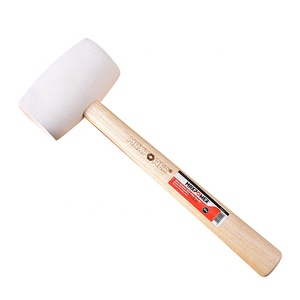 Herramienta de reparación de mantenimiento MAXPOWER, martillo de goma duradero <span class=keywords><strong>para</strong></span> <span class=keywords><strong>suelo</strong></span> blanco de 8oz con mango de madera - Product Image 3