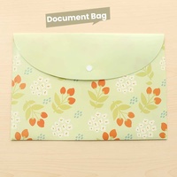 Bolsa de papelería de Pvc, cubierta gruesa para archivos A4, bolsa bonita para hojas sueltas, accesorio para escuela y oficina