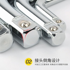 Clé hexagonale de type Perse L 6,3 mm en acier au chrome-vanadium chromé pour la réparation automobile - Product Image 3