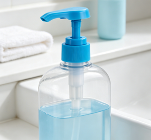 Pompe à lotion en plastique bleu 28/410 avec clip de verrouillage et vis, pour savon liquide, shampoing, cosmétiques, flacon vide - Product Image 3