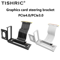 TISHRIC PCI-E 4.0 /3.0/5.0 X16 Câble Riser 0.2m EMI Blindé Flexible Extender PCI-E Gen 4/5 Rallonge GPU
