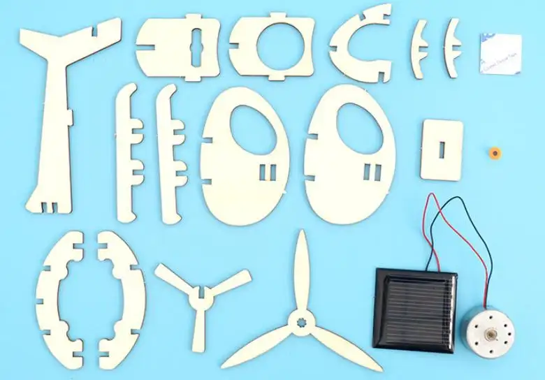 MI教育ヘリコプター組み立て玩具科学および工学玩具木製3DパズルDIY科学プロジェクトキットSTEM玩具