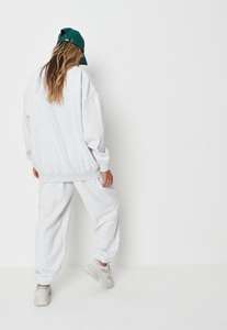 Completo coordinato <span class=keywords><strong>felpa</strong></span> e joggers in pile <span class=keywords><strong>bianco</strong></span> tinta unita 2022 da donna, casual, <span class=keywords><strong>con</strong></span> collo alto e <span class=keywords><strong>felpa</strong></span> corta per la stagione autunnale - Product Image 3