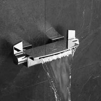 Robinet de baignoire mural cascade or Rose