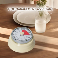 Timer Visual 60 Menit untuk Dapur, Ruang Kelas, Meja, Jam Magnetik, Timer Belajar Pomodoro untuk Anak, Timer Hitung Mundur Visual