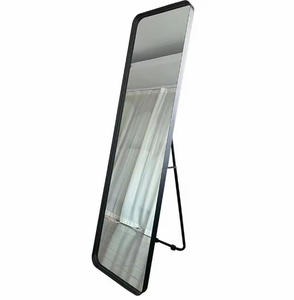 Miroir de sol mural moderne en alliage d'aluminium de haute qualité, cadre personnalisable, épaisseur du verre, portable - Product Image 4