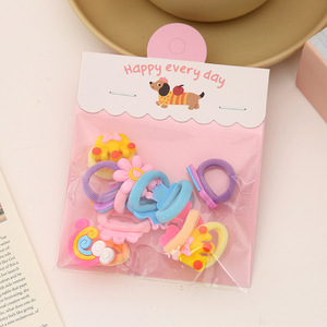 Elastici colorati per <span class=keywords><strong>capelli</strong></span> ad alta elasticità, non danneggiano <span class=keywords><strong>i</strong></span> <span class=keywords><strong>capelli</strong></span>, design simpatico a forma di macaron, accessori per <span class=keywords><strong>capelli</strong></span> per bambini, idea regalo. - Product Image 4