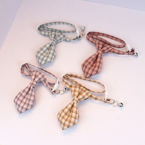 HOMEPLANET 베스트 셀러 애완 동물 목걸이 고양이 간단하고 귀여운 격자 무늬 넥타이 액세서리 안전 휴식 버전 - Product Image 3