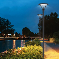IP65 lampu taman rumput LED luar ruangan Lumen tinggi bertenaga baterai dengan tubuh PC desain baru untuk suplai Ac/DC