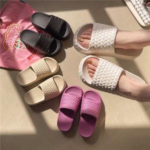 Sandales de plage pour femmes, imprimées, à bout ouvert, semelle épaisse et souple, antidérapantes, séchage rapide, été, automne, maison, salle de bain - Product Image 5