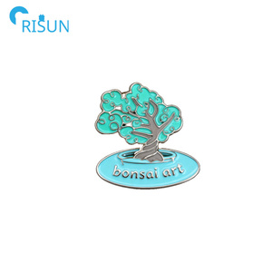 Broche <span class=keywords><strong>de</strong></span> Esmalte con Diseño <span class=keywords><strong>de</strong></span> Bonsái en Maceta, Insignia Personalizada con Logotipo, Broche <span class=keywords><strong>de</strong></span> Esmalte con Diseño <span class=keywords><strong>de</strong></span> Árbol Verde Brillante - Product Image 2