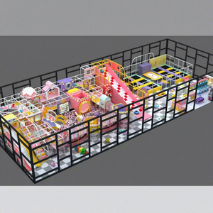 Centro de Juegos Interior Comercial con Tobogán Grande, Parque Infantil Interior con Trampolín y Circuitos de Cuerdas Ninja - Product Image 1