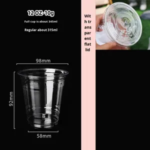 98 Calibre Pet Cốc Cà Phê Phổ Biến Dùng Một Lần Cốc Nhự<span class=keywords><strong>a</strong></span> Cho Nước Đá Bột Tự Làm Trà Sữ<span class=keywords><strong>a</strong></span> Cốc Trà Trái Cây Xô - Product Image 6