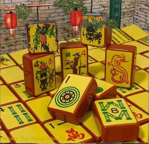 Vintage Custom Multi-Color Acrylic American Mahjong Tiles 160 Pieces Portable <b>Entertainment</b> Set for 4 Players - Product Image 3