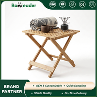 Table de camping pliante portable, plateau en bambou, petite table de camping, table en bois, table d'extérieur pour usage quotidien