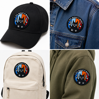 Badge en tissu brodé personnalisé, usine OEM professionnelle, patch logo thermocollant ou à coudre pour vestes, uniformes et vêtements