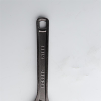 Clé à molette réglable en nickel noir avec trou carré, outil robuste pour atelier, mécanique et plomberie