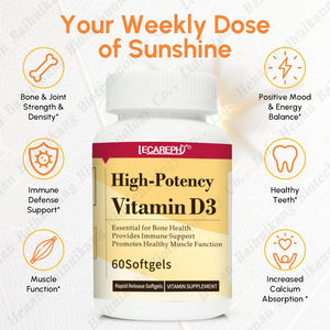 Produk laris Vitamin D3 Softgel perawatan kesehatan Vitamin D3 manfaat untuk menjaga struktur tulang - Product Image 2