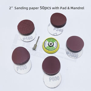 Conjunto de Discos de Papel de Lixa Redondos OEM de 1, <span class=keywords><strong>2</strong></span> e <span class=keywords><strong>3</strong></span> Polegadas com 30, 50, 60, 100, 120, 200 Peças, com Mandril, Gancho e Laço, Almofada de Fibra Abrasiva, Kit de Ferramentas - Product Image 3