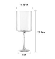 Flûtes carrées en plastique transparent de 14 oz, sans BPA, robustes, recyclables, style américain de luxe, pour fêtes, anniversaires et célébrations