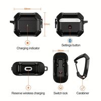 Étui pour Pro 2/Pro en TPU+PC, résistant aux chocs, écologique, 2 en 1, accessoires pour écouteurs